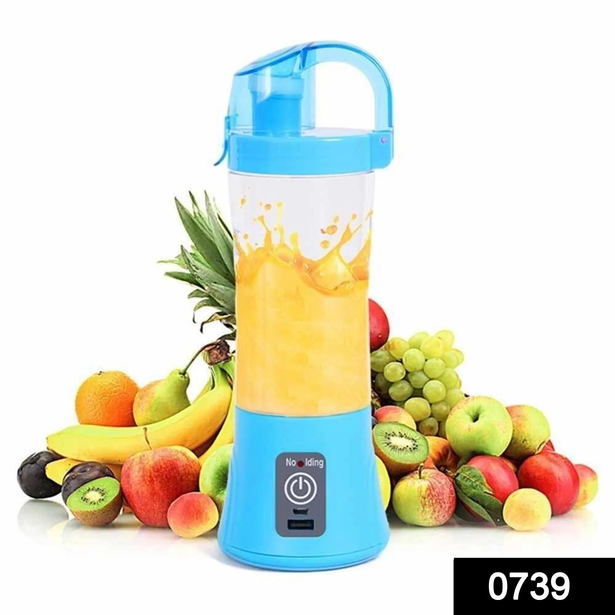 0739 Portable Blender Juicer Cup USB Rechargeable Electric Automatic Vegetable Juicer Cup Lemon Orange Maker Mixer Bottle Drop 380ml