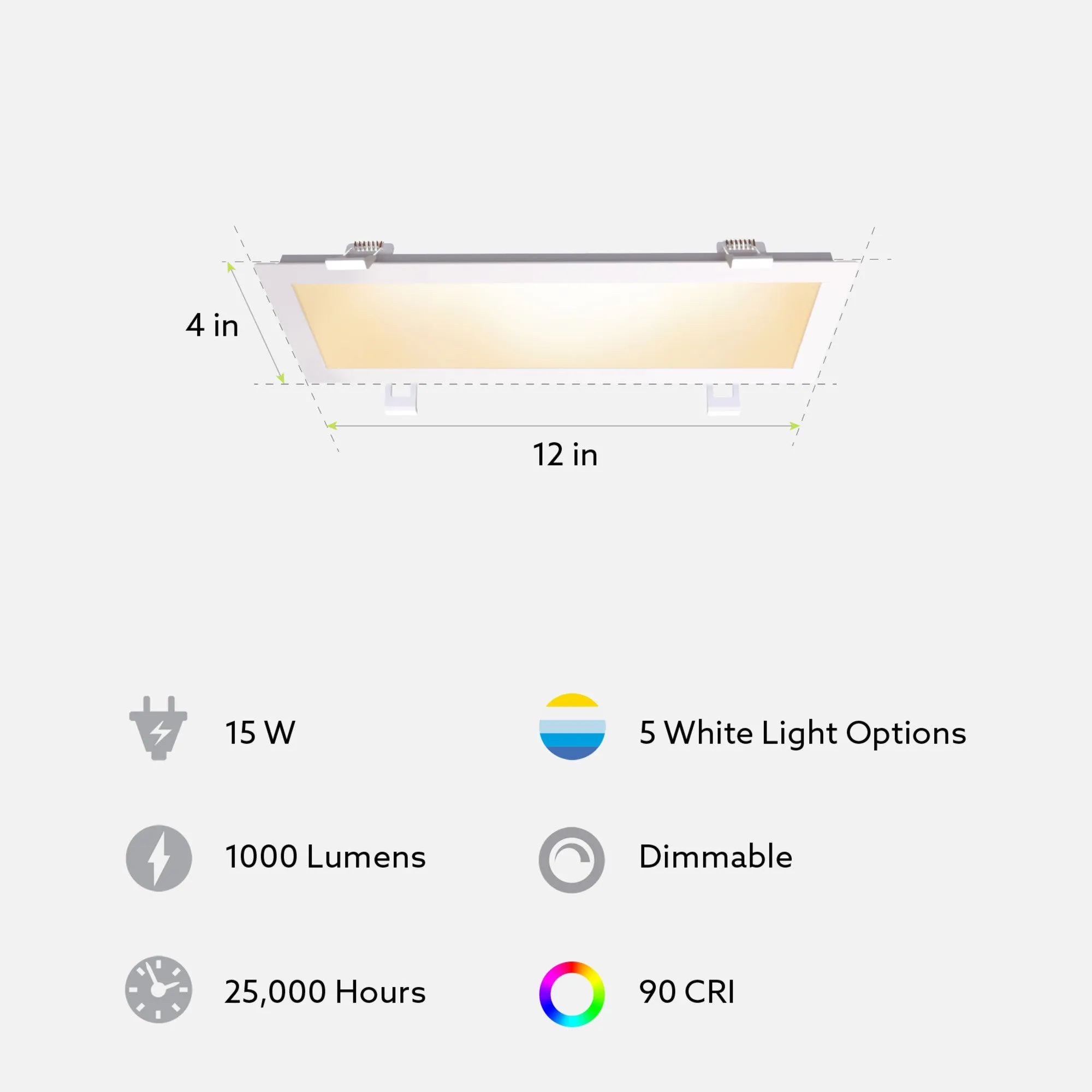 1 ft. 15W (75W Replacement) Adjustable White Linear LED Canless Recessed Downlight