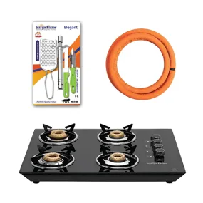 1 SF LPG STOVE 4B APOLLO ROUND NA..vb.|1 SF HOSE PIPE 1.5 MTR..|1 SF SPARK LIGHTER - PREMIER (PACK OF 2)..vb