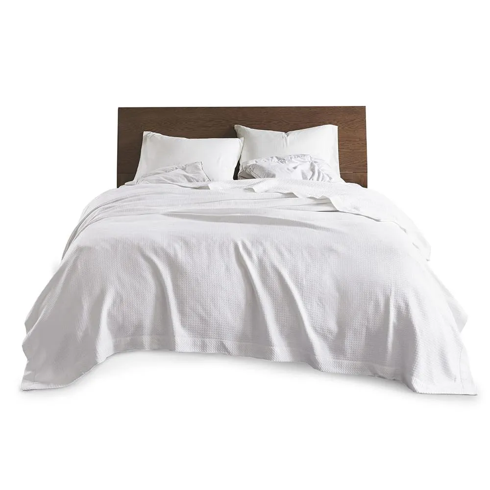 100% Certified Egyptian Cotton Blanket - Twin - White