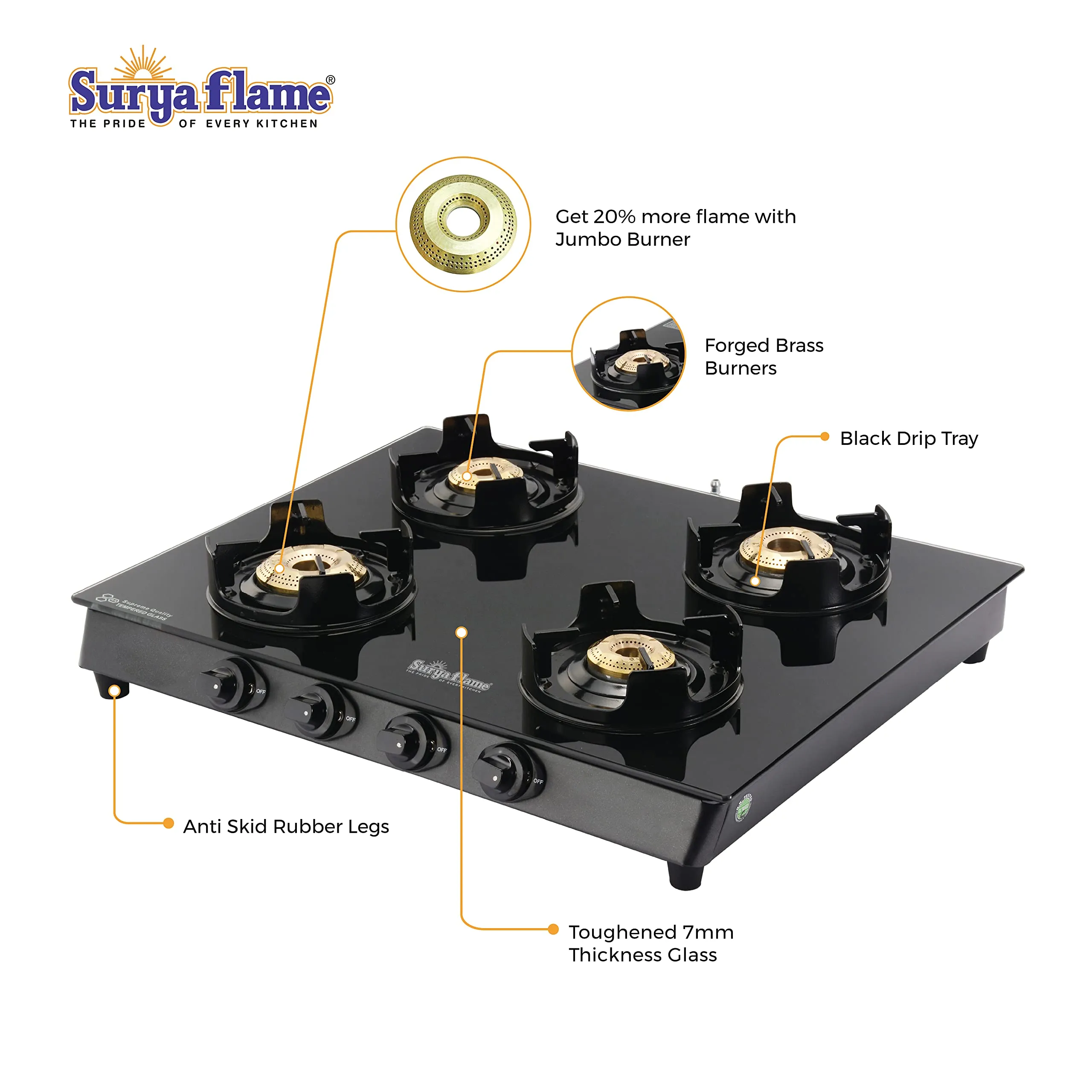 2 SF LPG STOVE 4B BLACK BEAUTY..