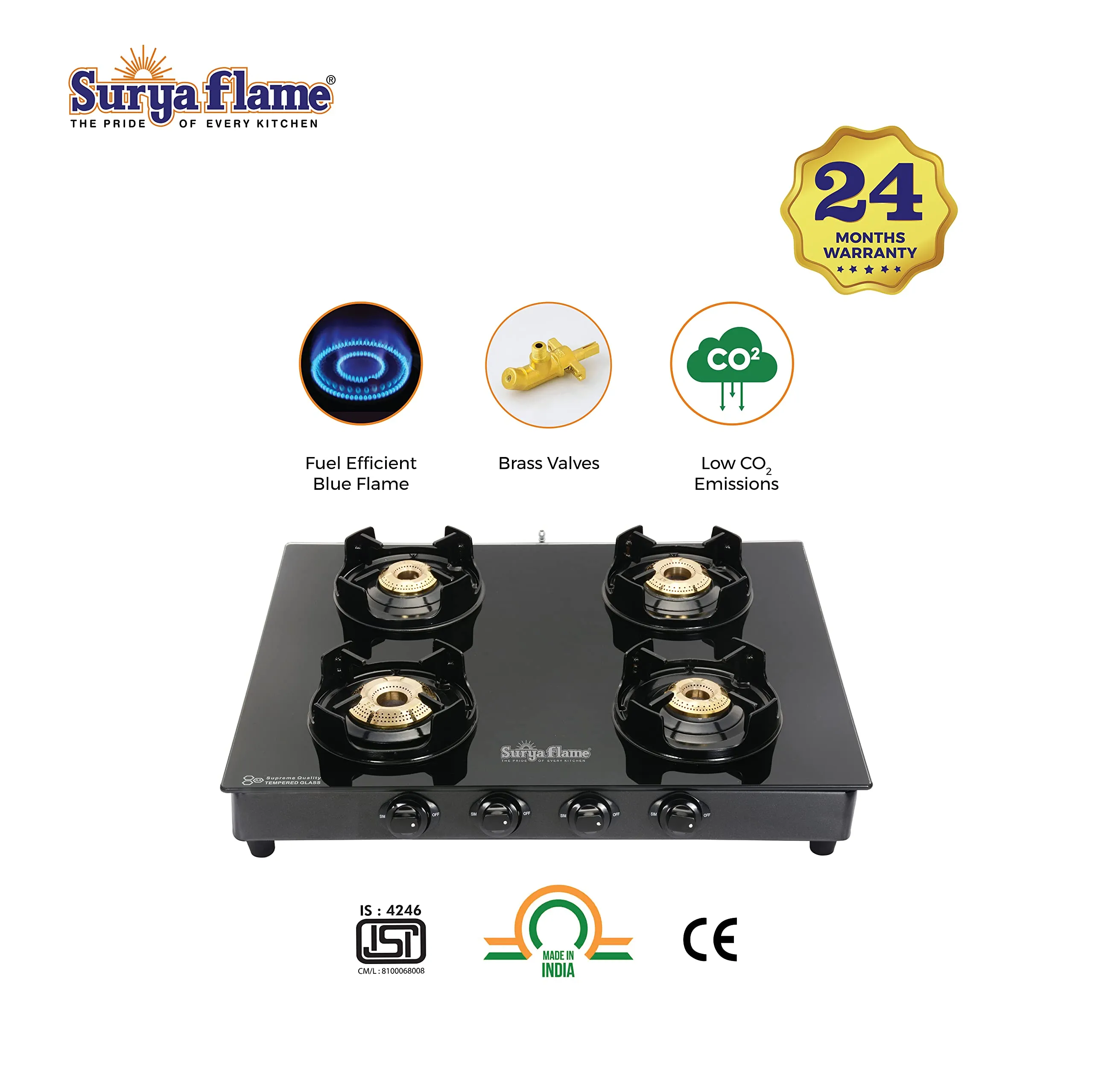 2 SF LPG STOVE 4B BLACK BEAUTY..