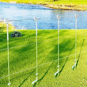 20x Anti-Rust Steel Electric Fence Posts w/ Insulation - Giantz