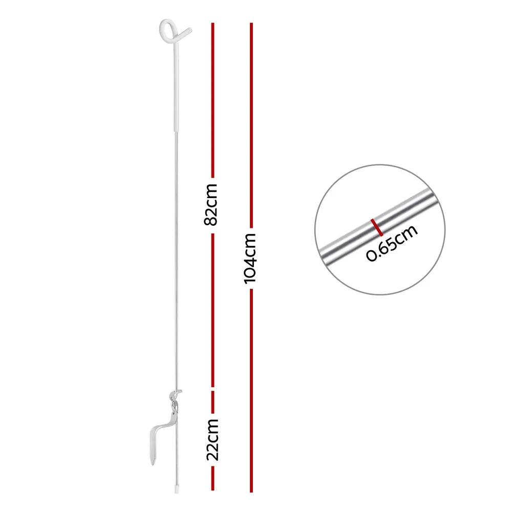 20x Anti-Rust Steel Electric Fence Posts w/ Insulation - Giantz