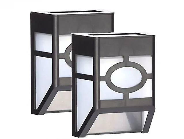 2pcs warm light Solar outdoor rainproof wall light, LED balcony pane light AZ14873