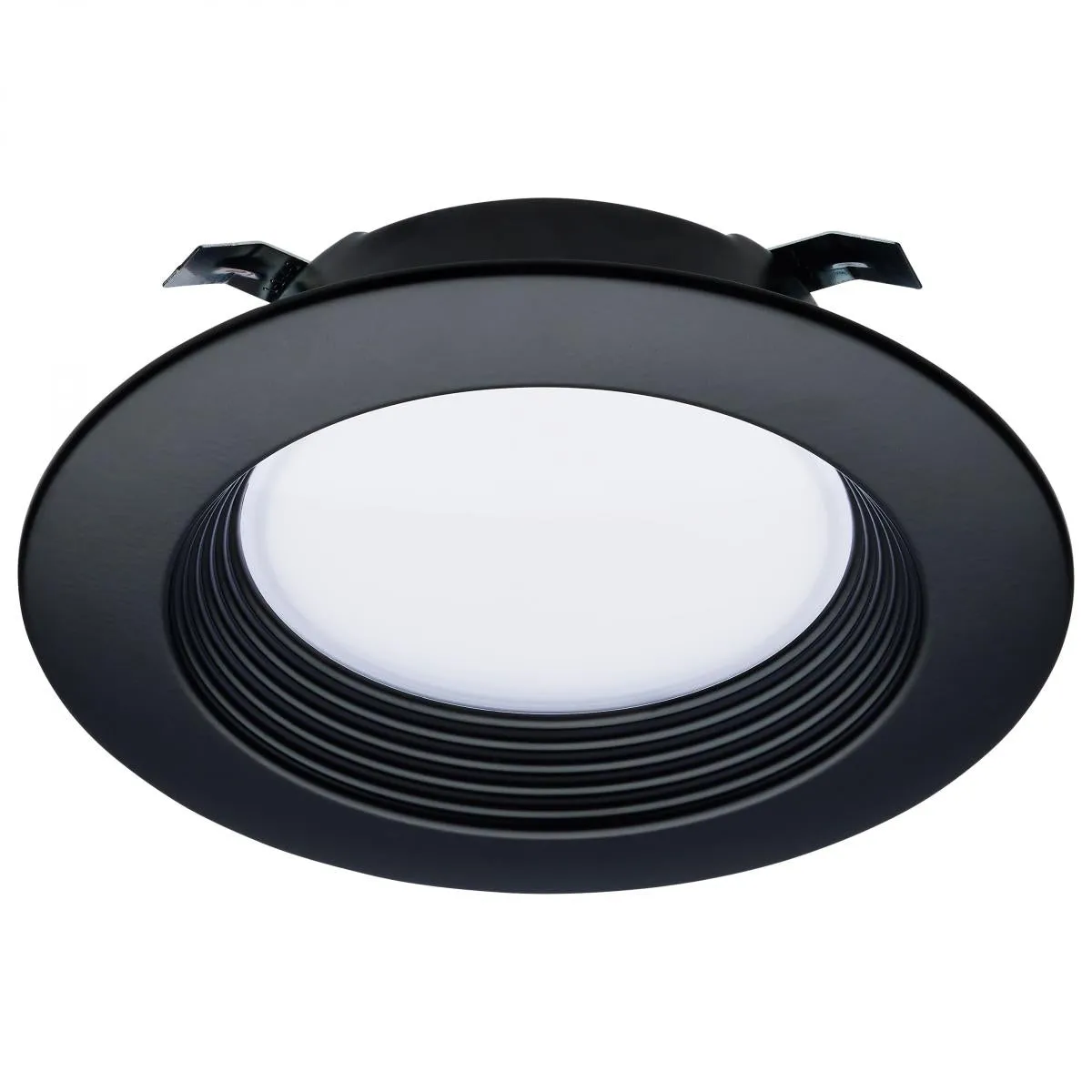 4 inch Retrofit LED Can Light, 7 Watts, 600 Lm, Selectable 2700K to 5000K, Black Baffle Trim