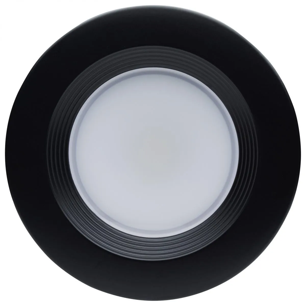 4 inch Retrofit LED Can Light, 7 Watts, 600 Lm, Selectable 2700K to 5000K, Black Baffle Trim