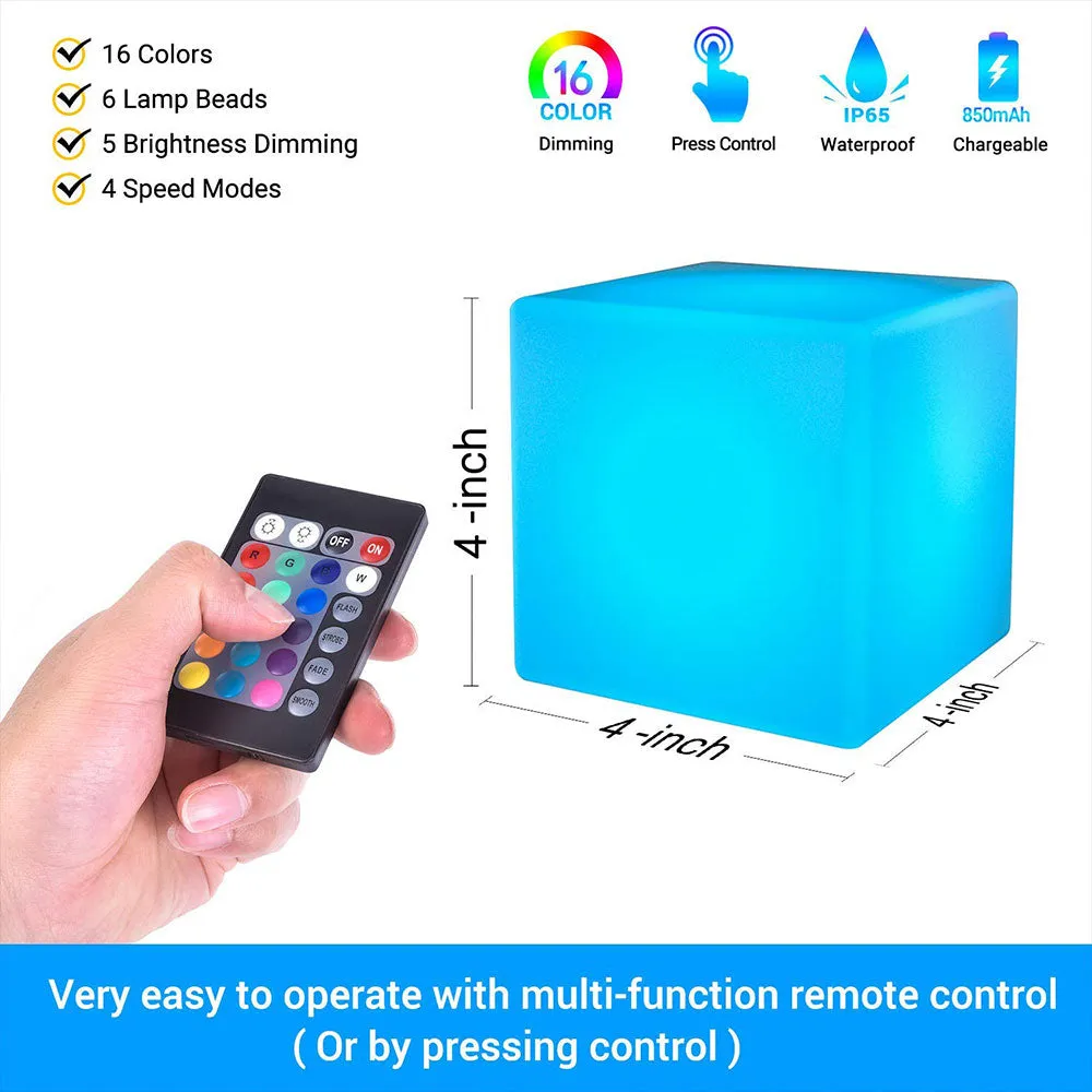 4-inch RGB LED Cube Light