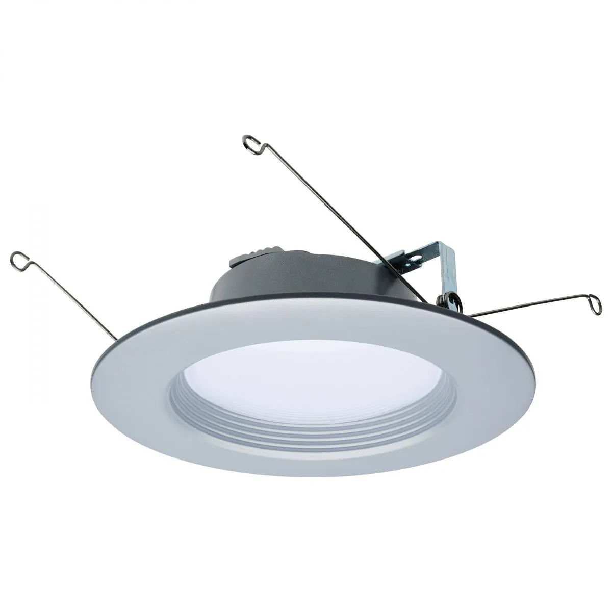 5/6 inch Retrofit LED Can Light, 9 Watts, 800 Lm, Selectable 2700K to 5000K, Nickel Baffle Trim