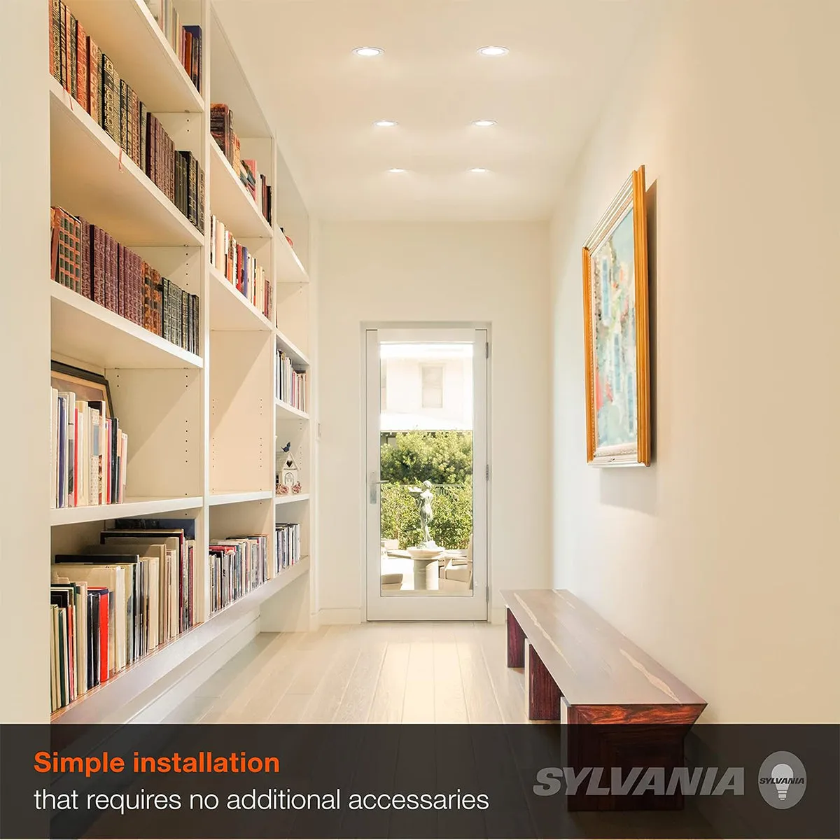 5/6'' Recessed LED Can Light, 700 Lumens, 65W Equal, 3000K, Smooth White Trim