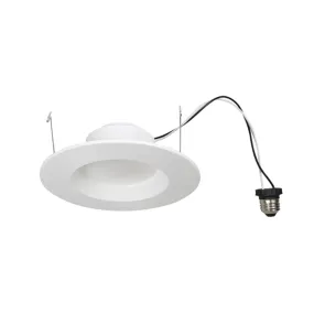 5/6'' Recessed LED Can Light, 700 Lumens, 65W Equal, 3000K, Smooth White Trim