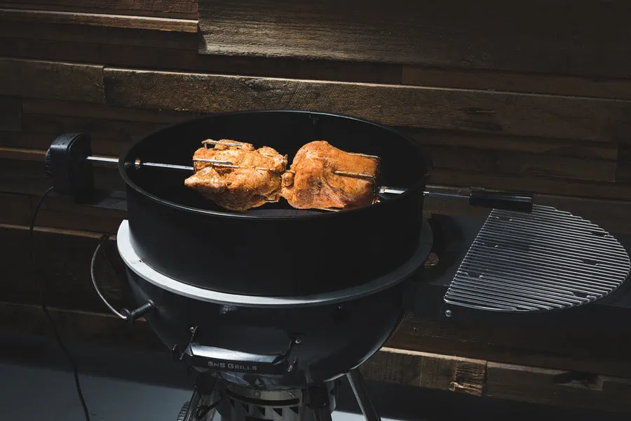 57cm Kettle Rotisserie Kit | Flaming Coals