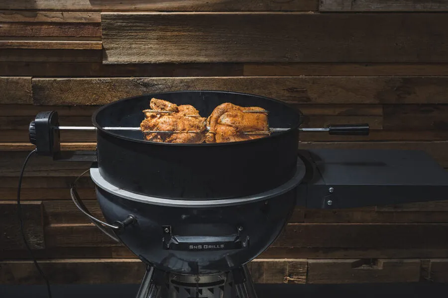 57cm Kettle Rotisserie Kit | Flaming Coals