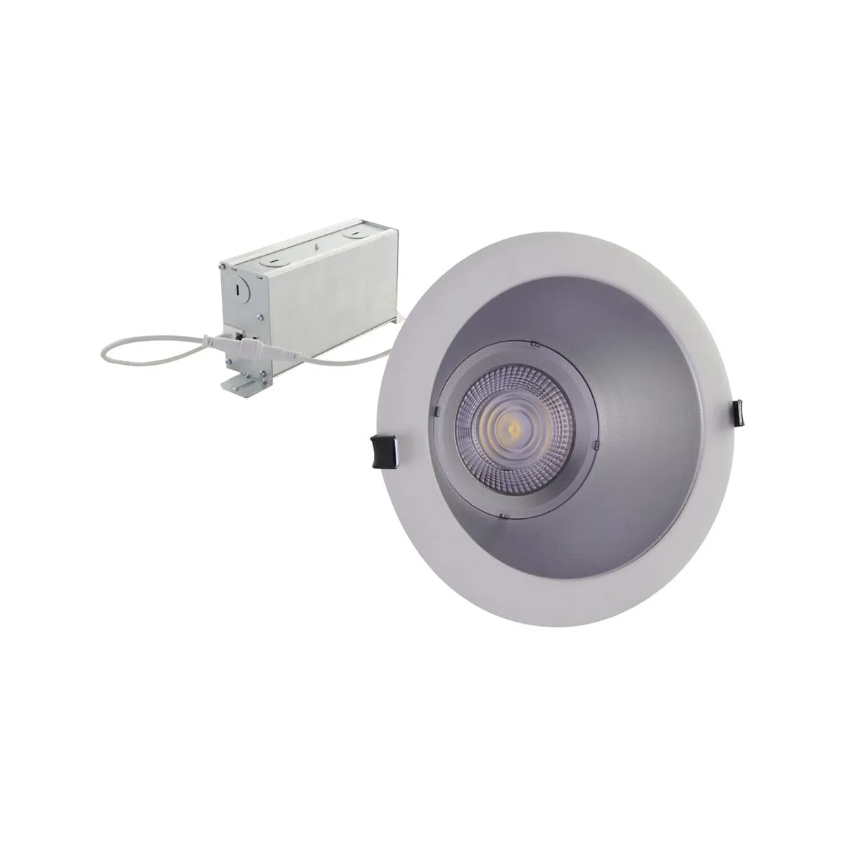 6 In. Commercial Canless LED Recessed Light, 23 Watts, 1750 Lumens, Selectable CCT, Silver Finish, 120-277V