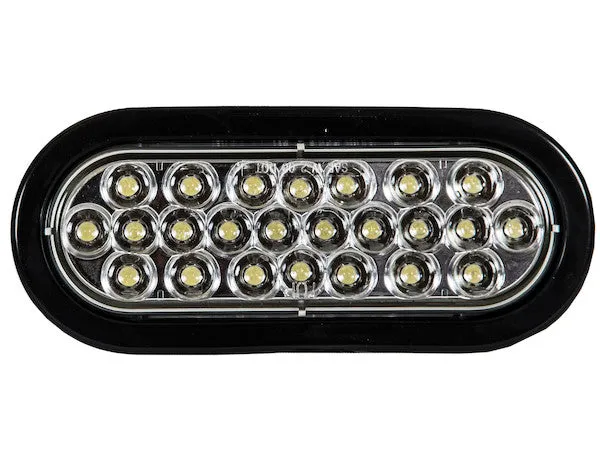 6" Oval Recessed Strobe Trailer Light, White SL65CO