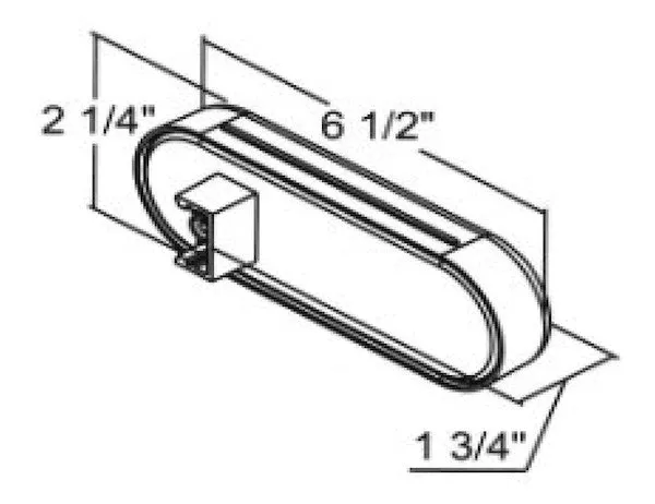 6" Oval Recessed Strobe Trailer Light, White SL65CO