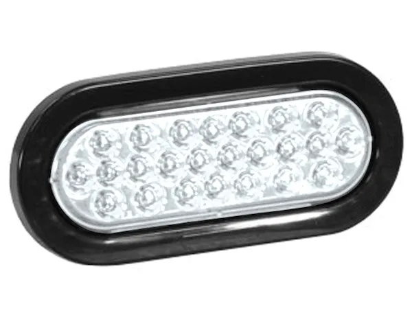 6" Oval Recessed Strobe Trailer Light, White SL65CO