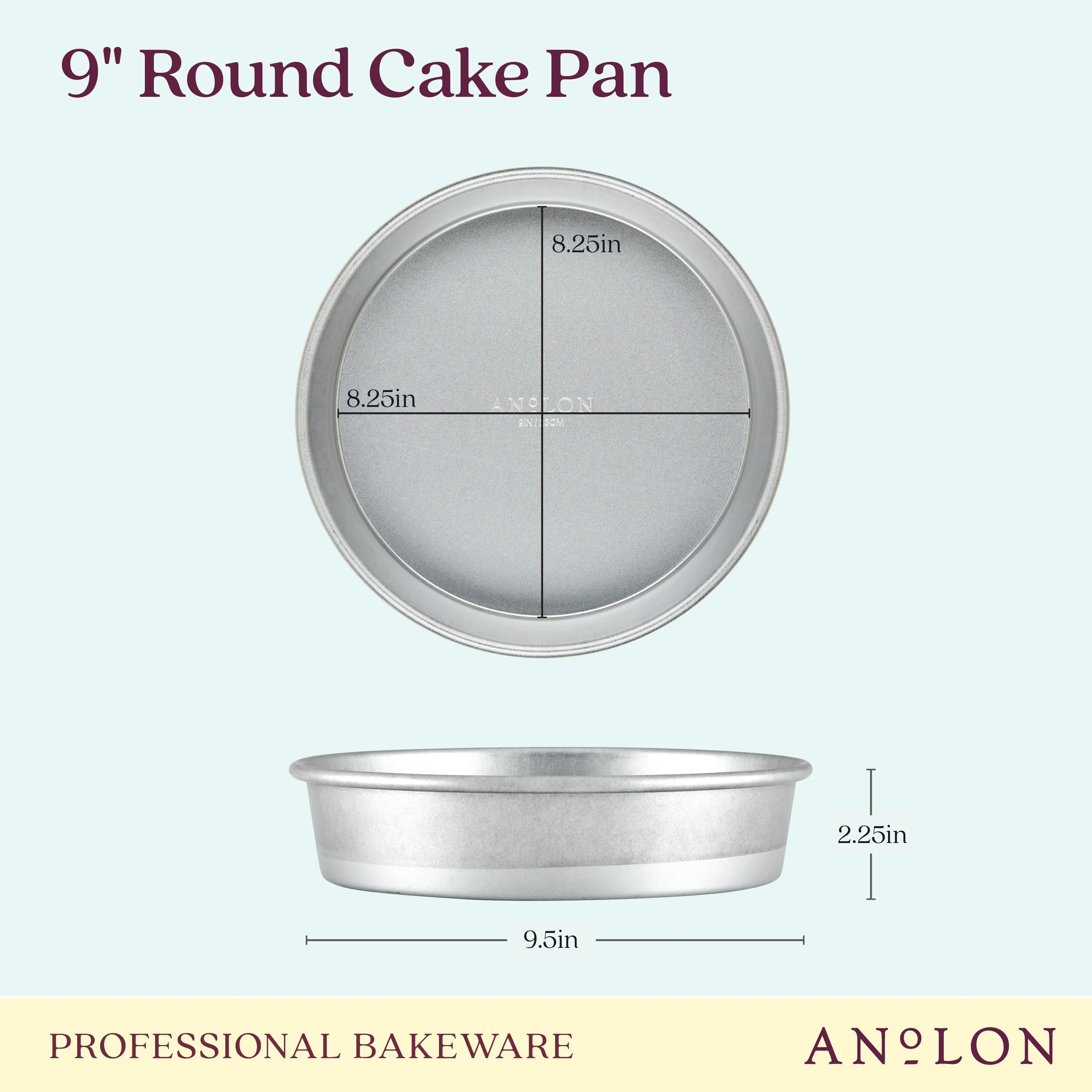 9-Inch Aluminized Steel Round Cake Pan