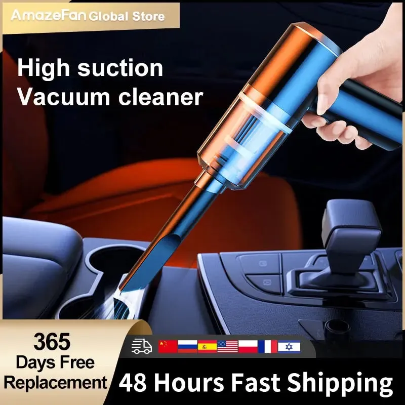 9000pa Car Vacuum Cleaner Mini Gun style Cleaner Cordless 120W-Cordless Car Vacuum Cleaner