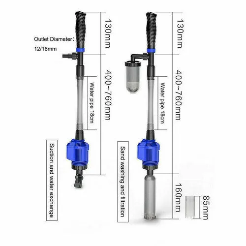 Adjustable Electric Aquarium Cleaner & Water Exchanger Set