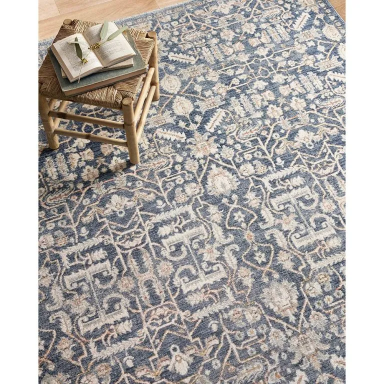 Amber Lewis x Loloi Zuma Rug - Blue Ivory