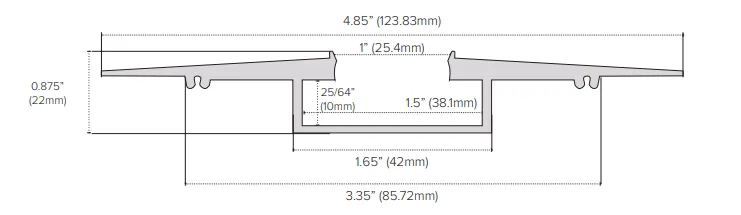 American Lighting Verge 2 Meter (6' 6") Trimless Aluminum Channel