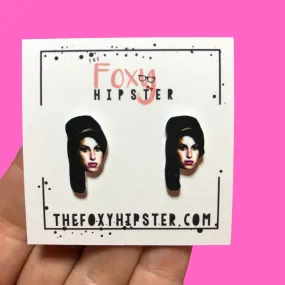 Amy Winehouse Stud Earrings