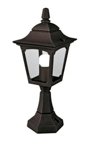 Archway Black Mini Outdoor Pedestal Lantern - ID 5682