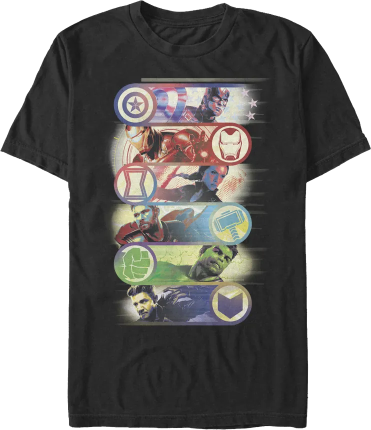 Avengers Logos Marvel Comics T-Shirt