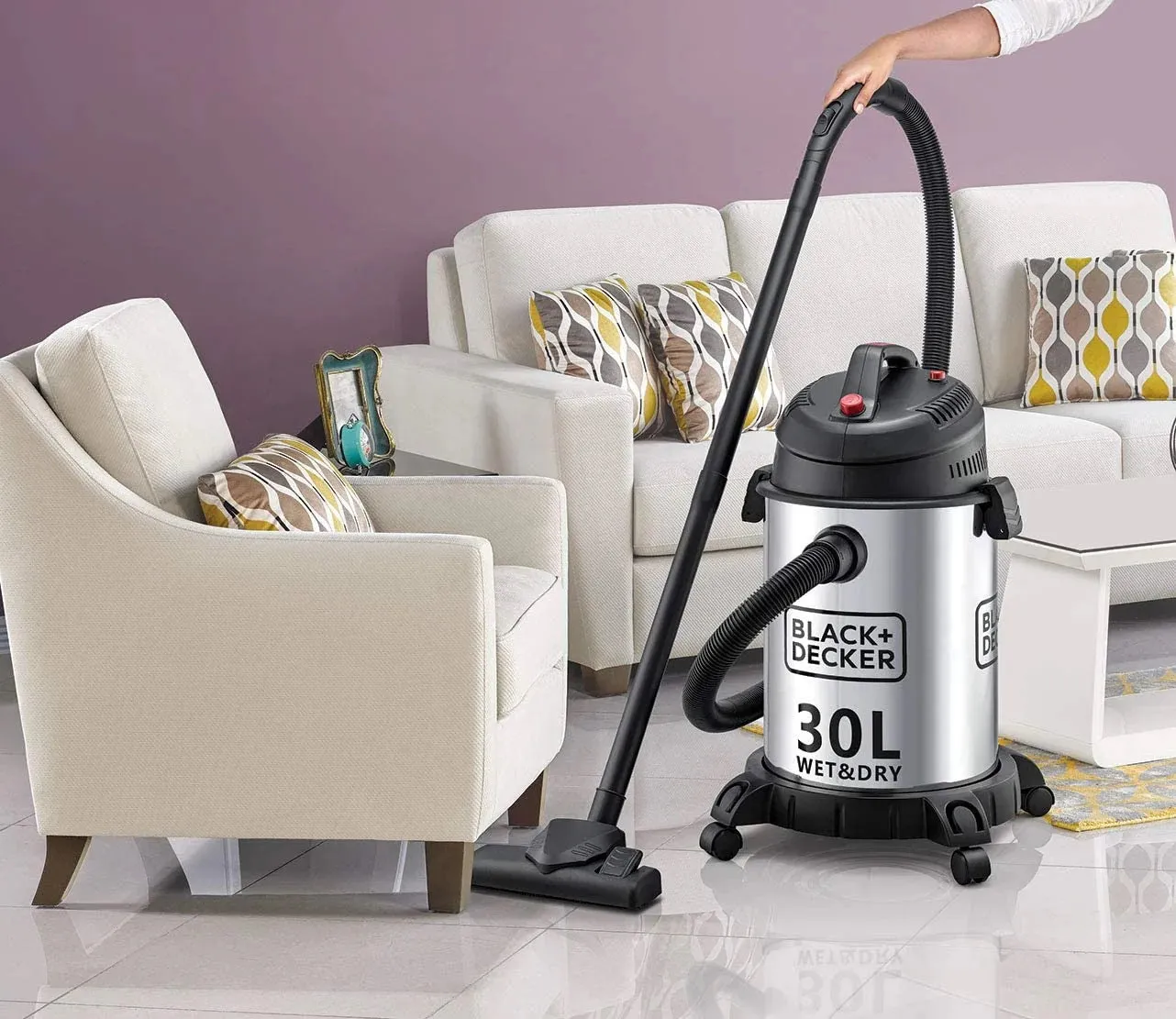 B D_30L Wet & Dry Drum Vacuum Cleaner 1400W Steel