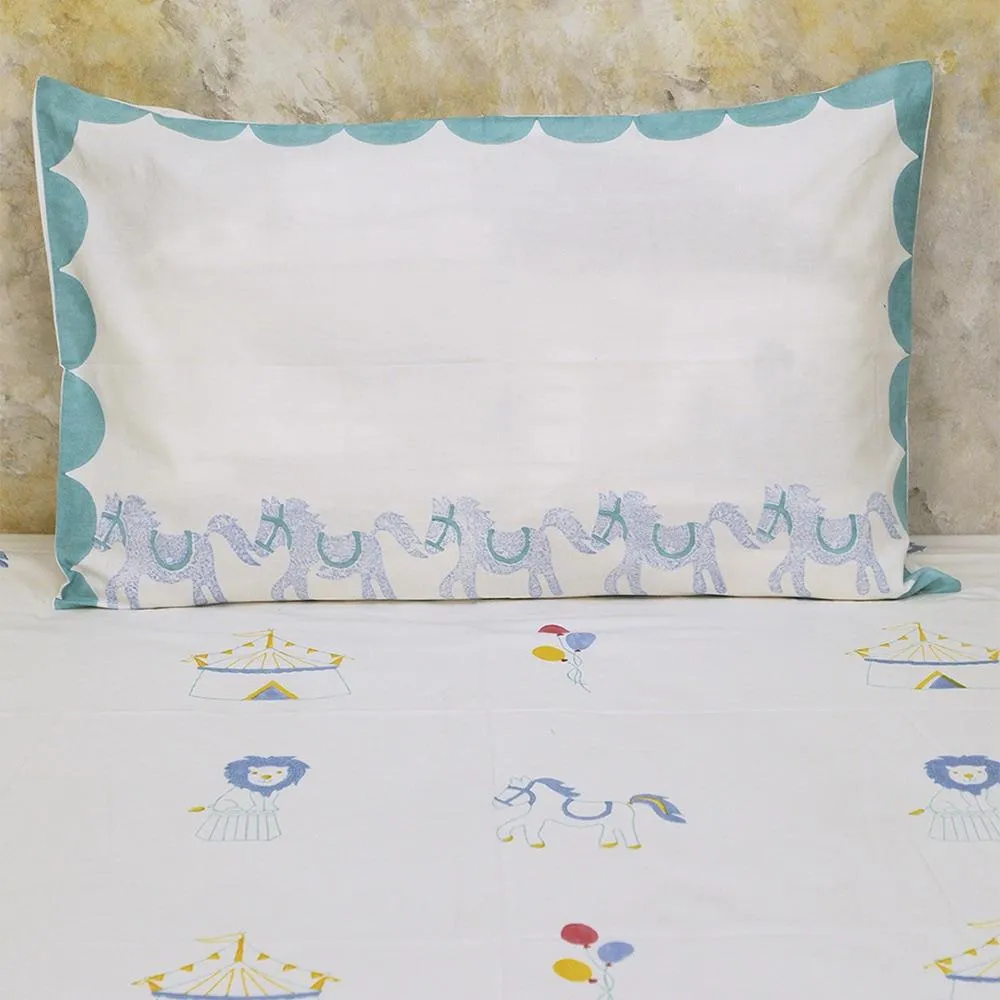 Bed Set - I Am Going To The Circus - Teal