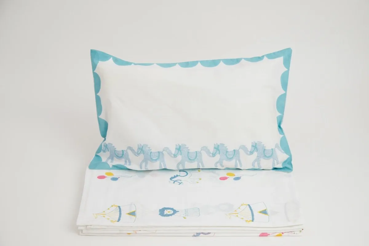 Bed Set - I Am Going To The Circus - Teal