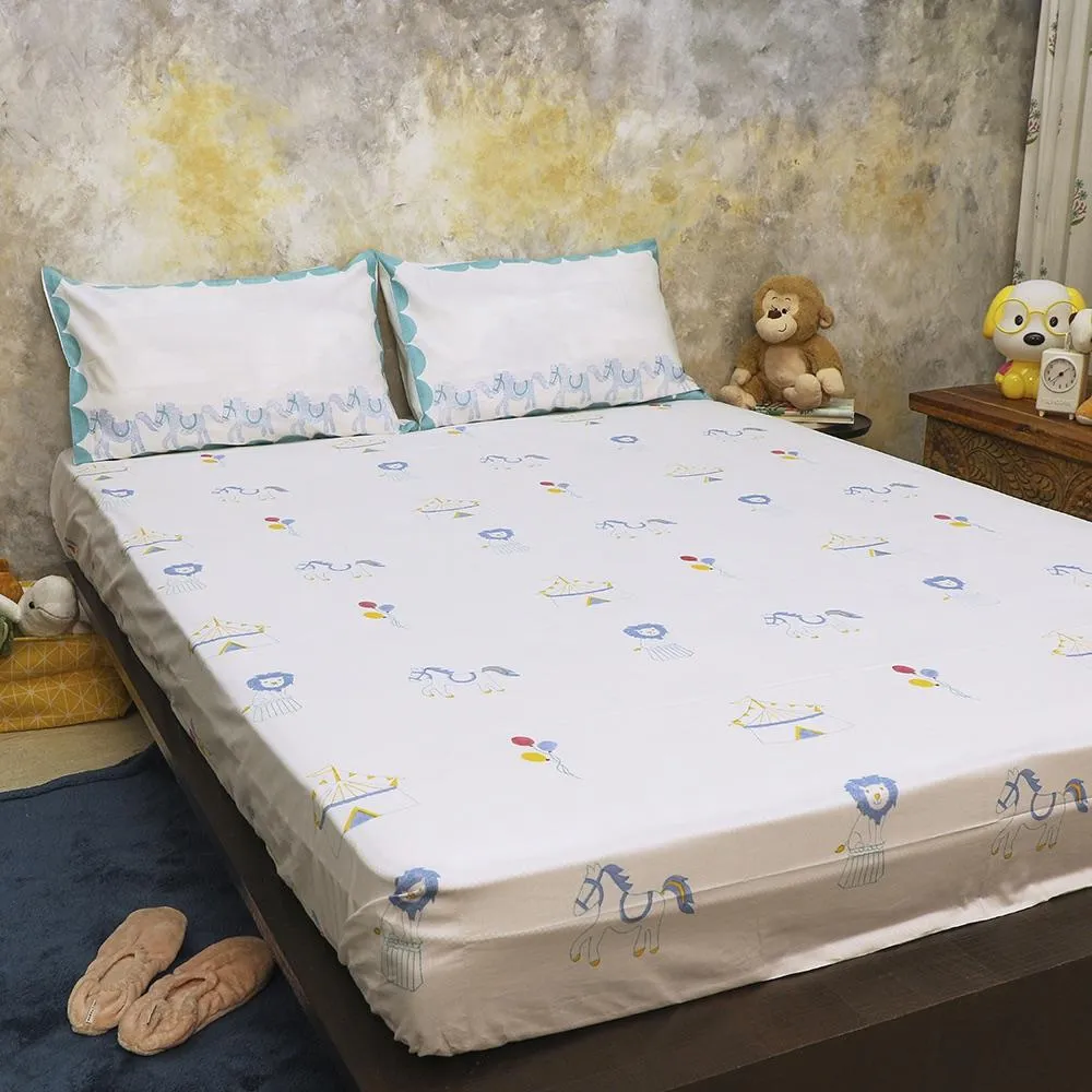 Bed Set - I Am Going To The Circus - Teal