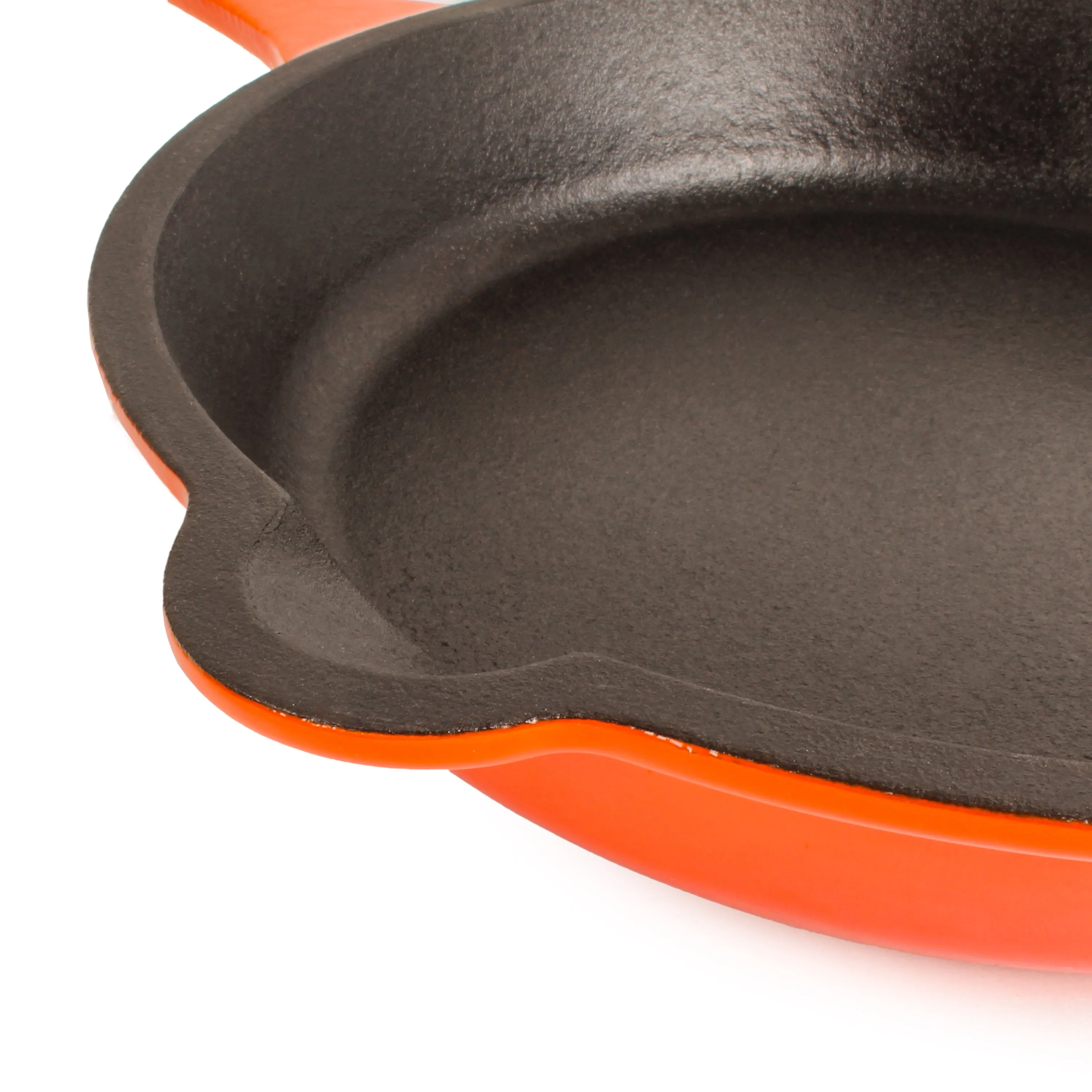 BergHOFF Neo 3pc Cast Iron Cookware Set, Fry Pan & Round Dutch Oven, Orange