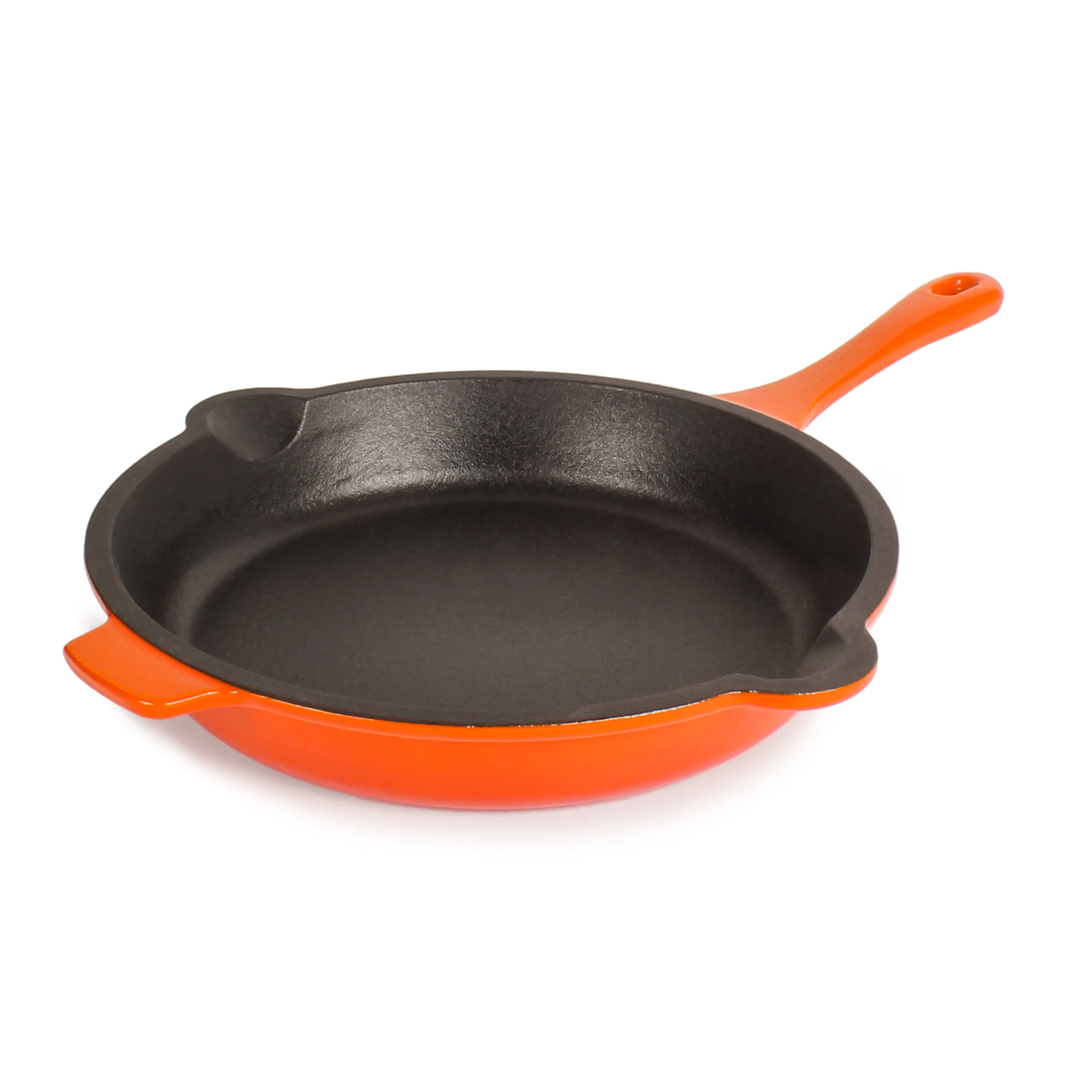 BergHOFF Neo 3pc Cast Iron Cookware Set, Fry Pan & Round Dutch Oven, Orange