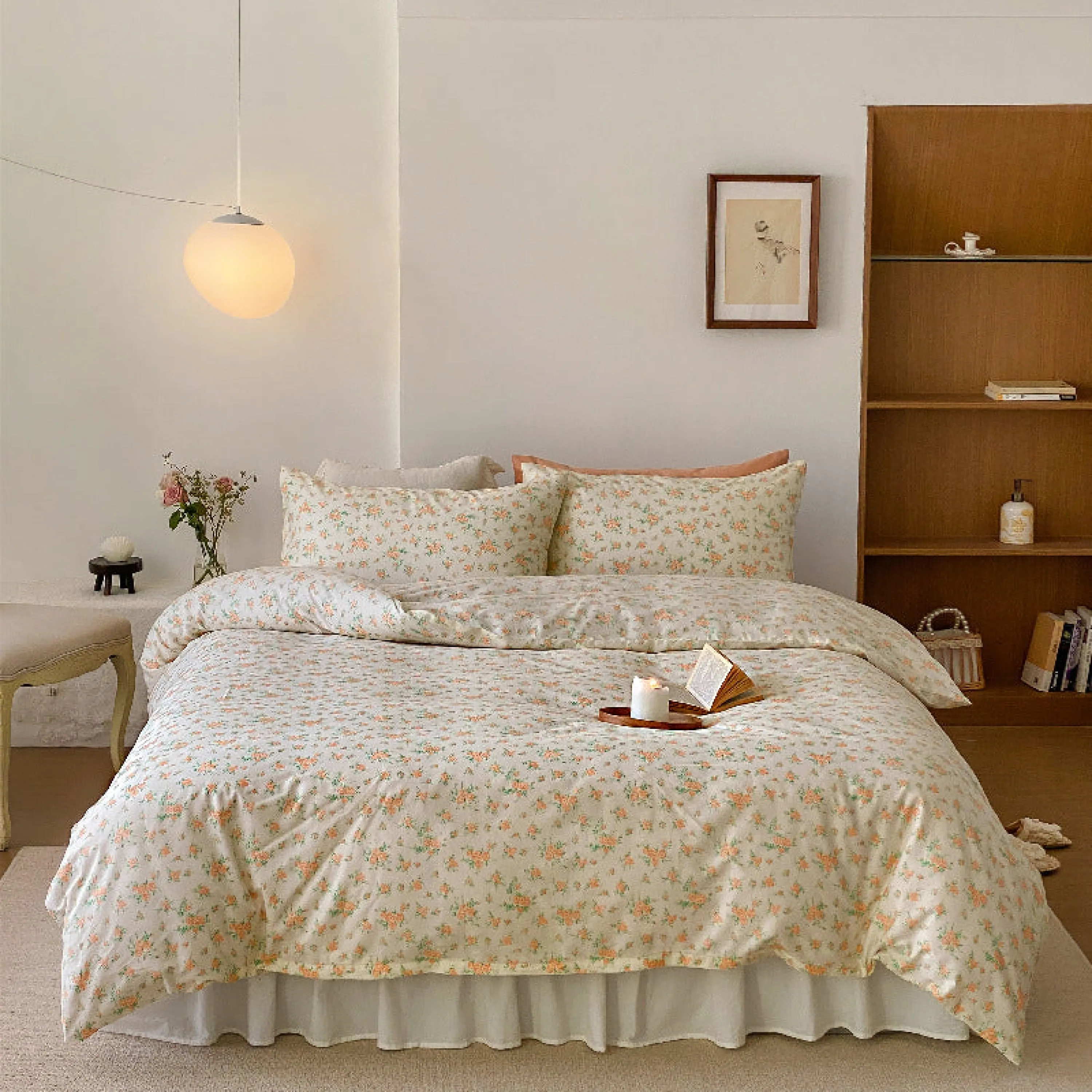 Blossom Floral Bedding Set / Orange