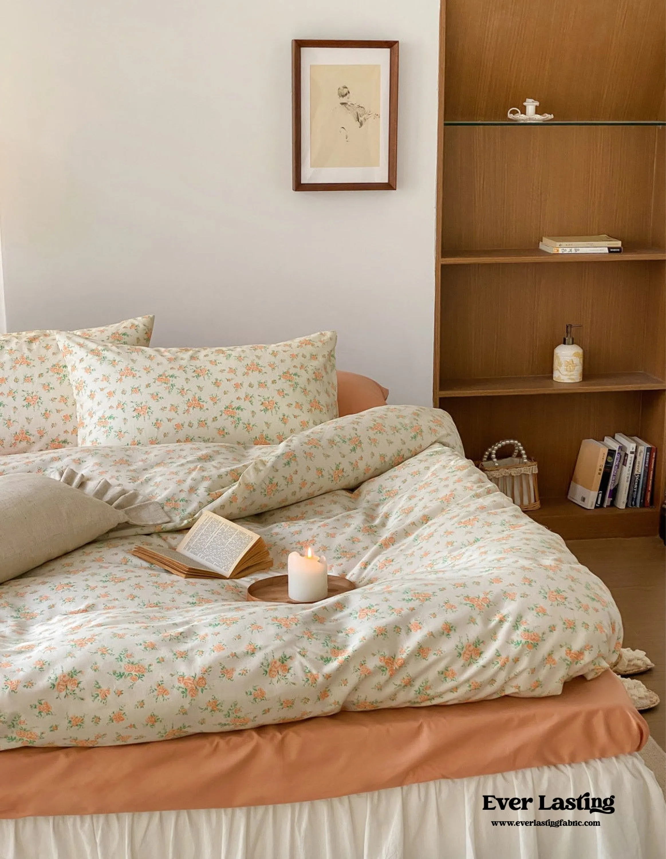 Blossom Floral Bedding Set / Orange