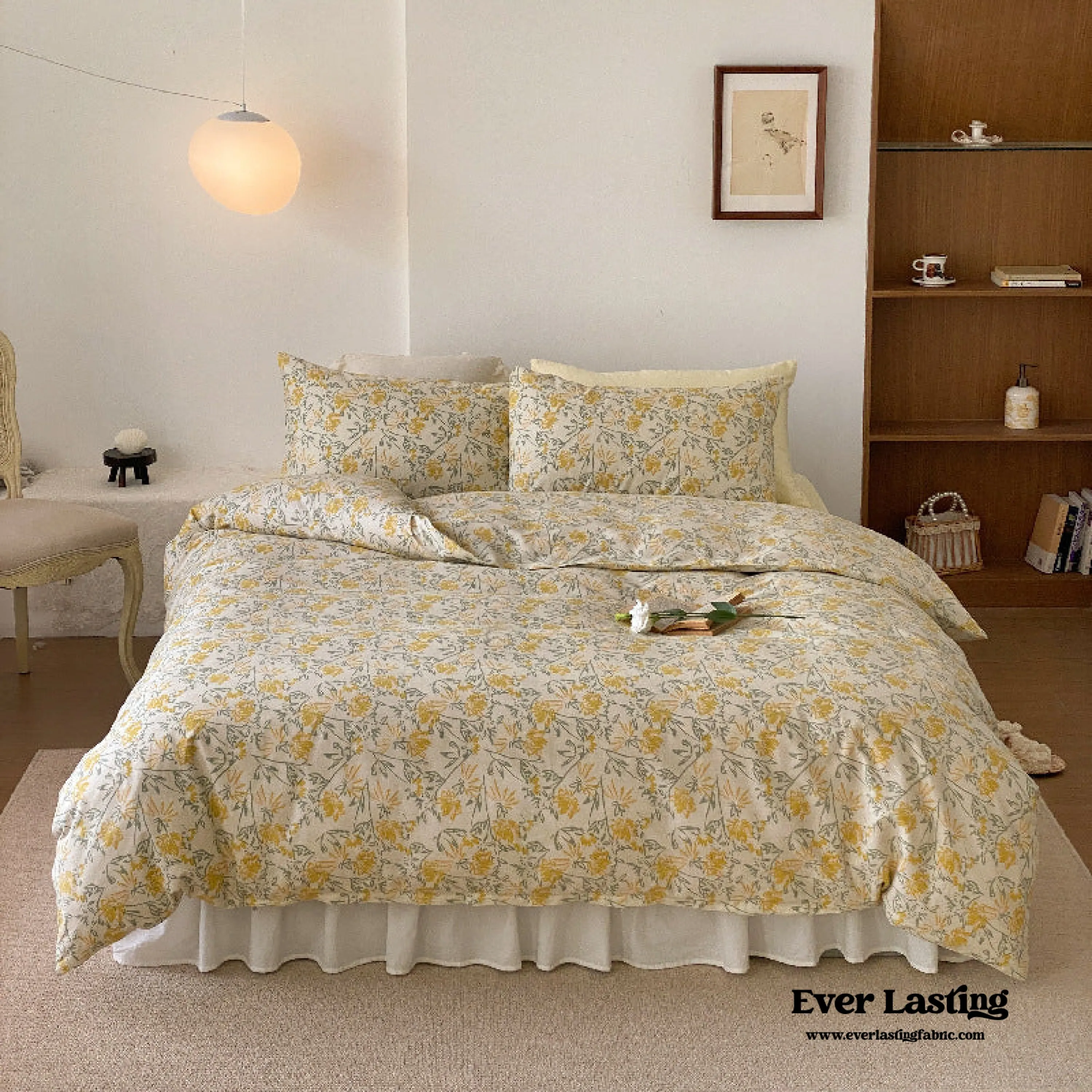 Blossom Floral Bedding Set / Orange