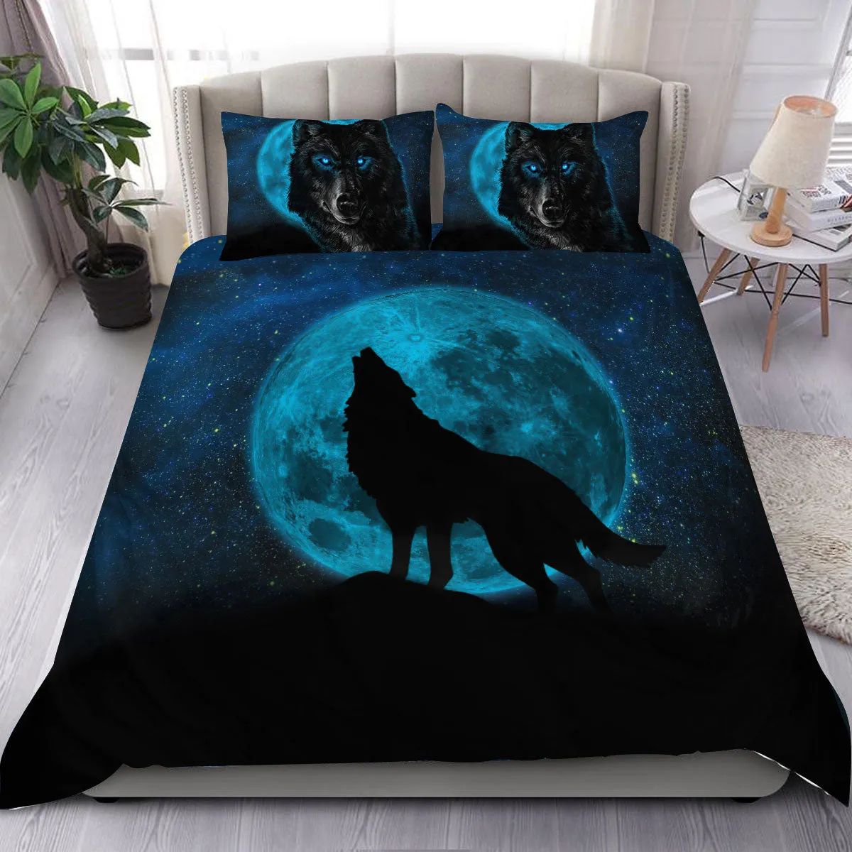 Blue Wolf Spirit Native American Bedding Set WCS