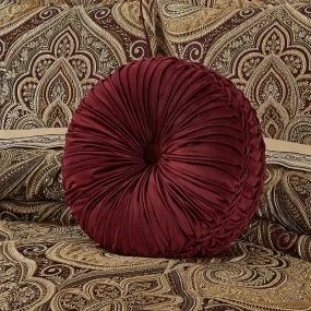 Bordeaux Tufted Round Decorative Throw Pillow