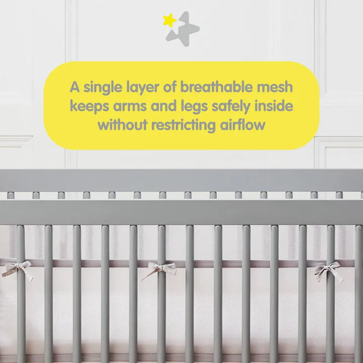 BreathableBaby Classic Mesh Liner for Mini Cribs (Covers 4 Sides)