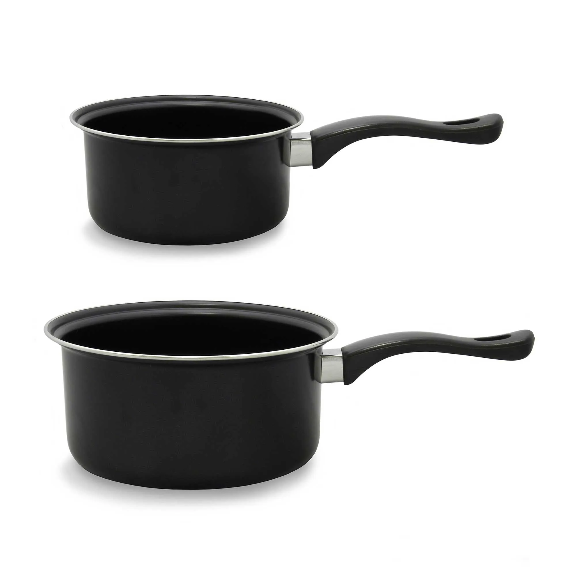 Brentwood BSP-1620 1.5qt and 3qt Non-Stick Saucepan Set, Black