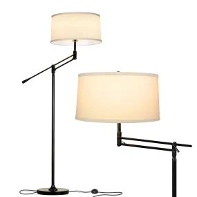 Brightech Ava Tall Standing Floor Lamp Pole w/ LED Light Bulb, Black (Used)