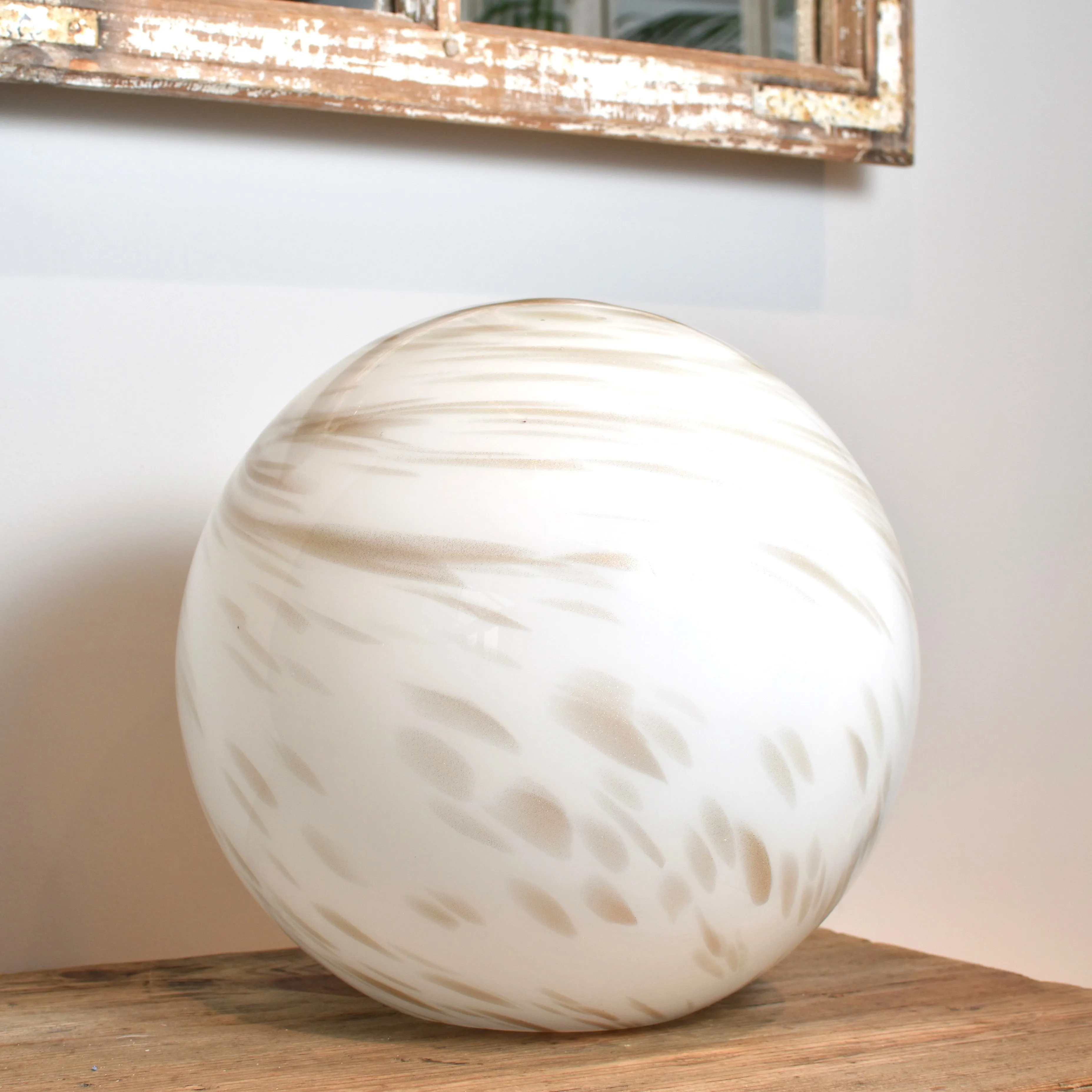 Bronze Dust Handblown Glass Lamp - Sphere Large