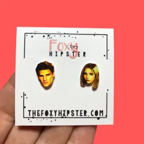 Buffy and Angel Stud Earrings