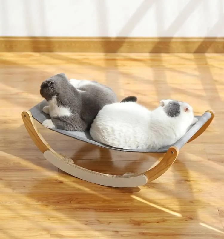 Cat Rocking Chair Pet Hammock Portable Elevated Bed for Cat Small Dogs