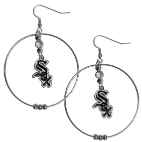 Chicago White Sox 2 Inch Hoop Earrings