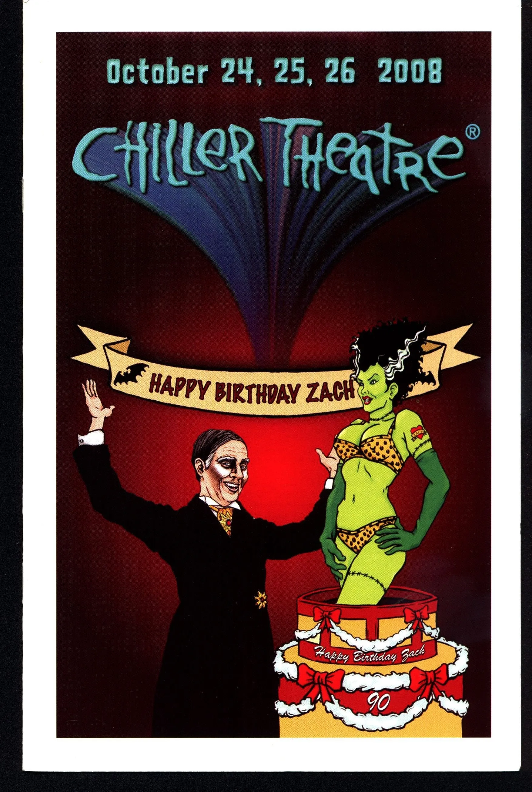 CHILLER THEATRE 90th Zacherley Birthday Blast May 08 Halloween Spooktacular NJ Horror Convention Horror Expo Program Book