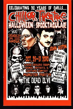 CHILLER THEATRE Zacherley John Astin Addams Family Giallo Oct 10 Halloween Spooktacular NJ Horror Convention Horror Expo Program Book