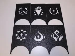 Class Specific Faceplate ONLY for Compact or Tiny Dice Tower | Customizable Faceplate | 12 Classes in DnD and Pathfinder Fantasy Dice Games